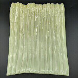 Vintage California Pottery Asparagus Serving Plate Tray Dish 3620 Green 12x9